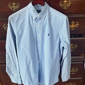 Polo Ralph Lauren Light Blue Plaid Men's Shirt